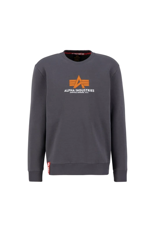 Alpha Industries Men's Basic Rubber Sweatshirt, Vintage Grey, S