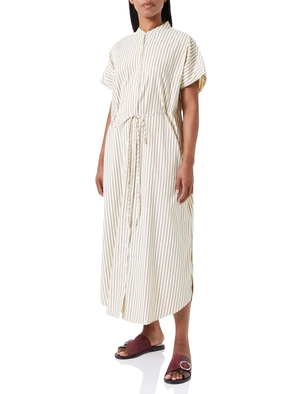 bridgeport Women's Blouse Dress, Light Yellow red, S