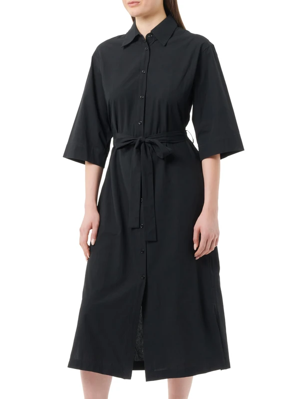 baradello Women's Shirt Dress, Black, S