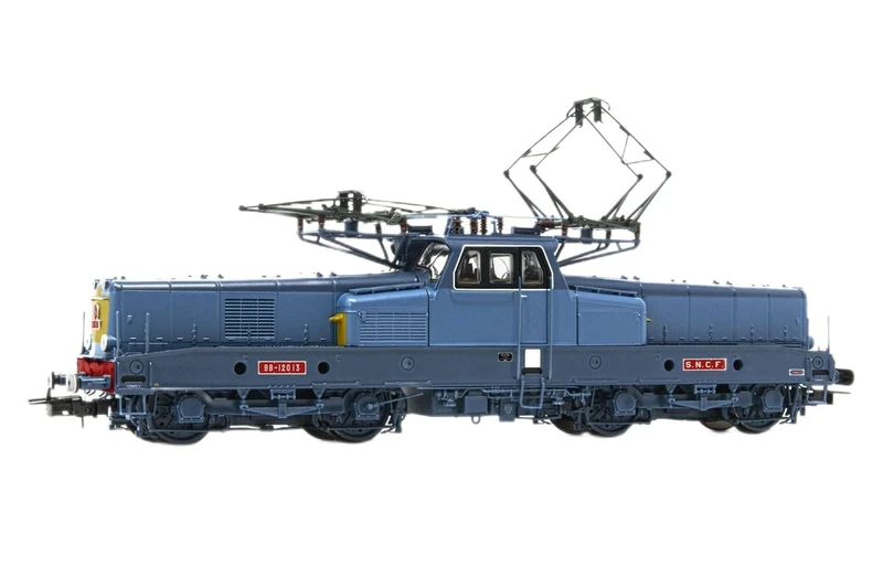 Jouef HJ2449S SNCF, 4-axle electric locomotive BB 12013 with 2+2 front lamps, blue/yellow livery with red plates, ep. III, with DCC sound decoder 1:87 Scale HO Gauge