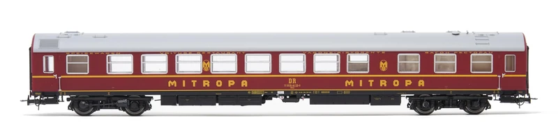 Rivarossi HR4379 DR, 4-unit pack OSShD type B coaches "Tourex", pack 2/2 (2 x WLAB, 1 x WLABD + 1 x WR), red livery, ep. IV 1:87 Scale HO Gauge
