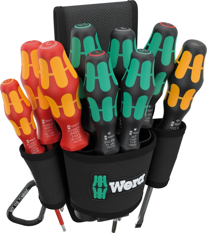 Wera 05136032001 9620 Belt Bag Set 1, Screwdriver Set, 10 Pieces