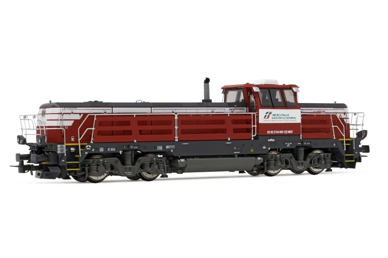Rivarossi HR2897 Mercitalia Shunting & Terminal, Effishunter 1000 red/grey livery with white stripes 1:87 Scale HO Gauge