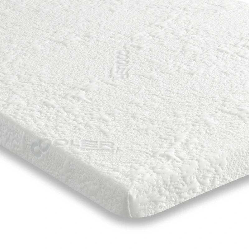 Starlight Beds Small Single 80x200cm Cooling Memory Foam Mattress Topper, 7.5cm, White with Cooling Removable Cover