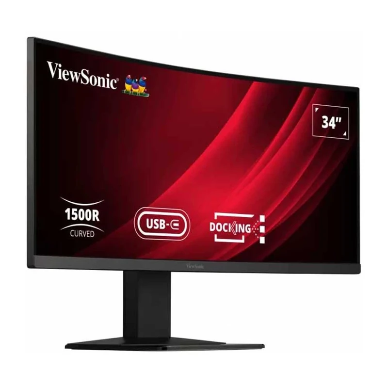 Viewsonic VG3419C 34" WQHD 3440 x 1440 21:9 SuperClear® VA curve monitor, 3 sides frameless, HDMI, DisplayPort, USB type C(65W), USB ports, RJ45, speakers, HAS stand