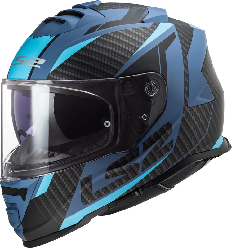 LS2, STORM II RACER Matt Full Face Motorcycle Helmet Blue, XL