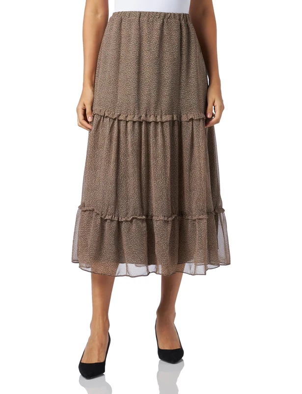baradello Women's Maxi Skirt, Olive Wool White, S