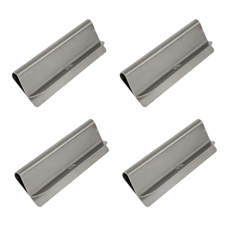 Buyers Products 8591100 Stainless Steel Mud Flap Clamps, 4 Dump/Work Truck Mud Flap Hanger for Protection and to Secure Mud Flaps, Hardware Included, Handles 1/4" - 1/2" Polymer & Rubber Mudflaps