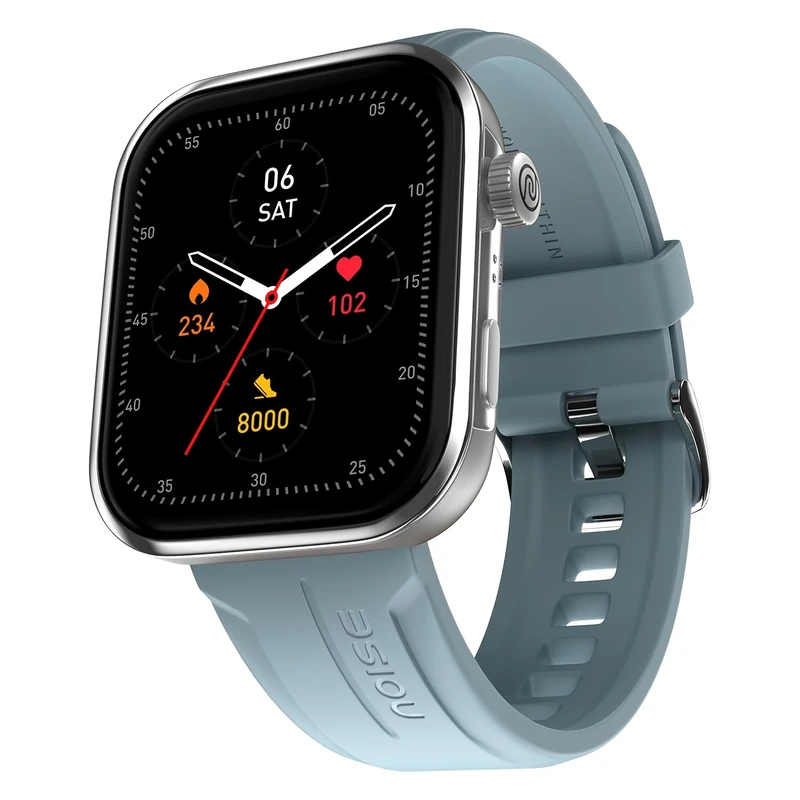 Noise ColorFit Pro 5 Max 1.96" AMOLED Display Smart Watch, 7Day Battery, BT Calling, SoS Technology, Workout Analysis, Rapid Health Tracking, Custom Button, Custom Button, 1Year Warranty (Space Blue) - Image 1