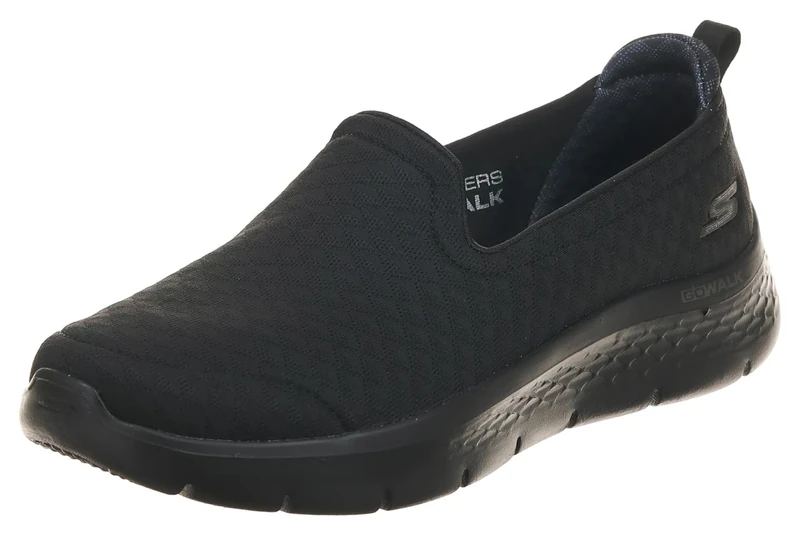 Skechers GO WALK FLEX OCEAN SUNSET, Women's Sneaker, Black, 2 UK