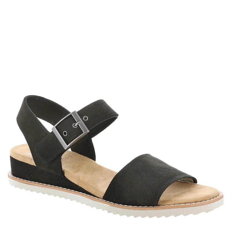Skechers Women's Desert KISS SERENDIPITOUS, Black Microfiber, 4 UK