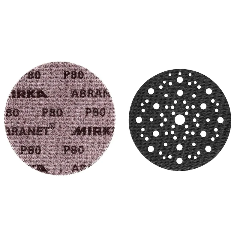 Mirka Abranet net sanding disc Ø 150 mm Grip/Grit P80 / 50 pcs + Pad Saver Ø150mm / 1pc
