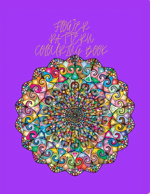 Flower pattern colouring book