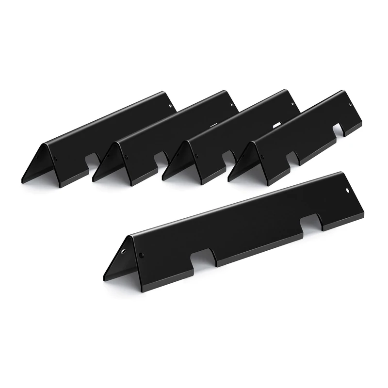 WEMEIKIT 7636 Flavorizer Bars for Weber Spirit 300 310 Series, Spirit II E310 S310 Grills (w/Front-Control), 16 GA Porcelain Steel, 15.3-Inch Flavor Bars 67046 Replacement Part, Purely Dark, Set of 5