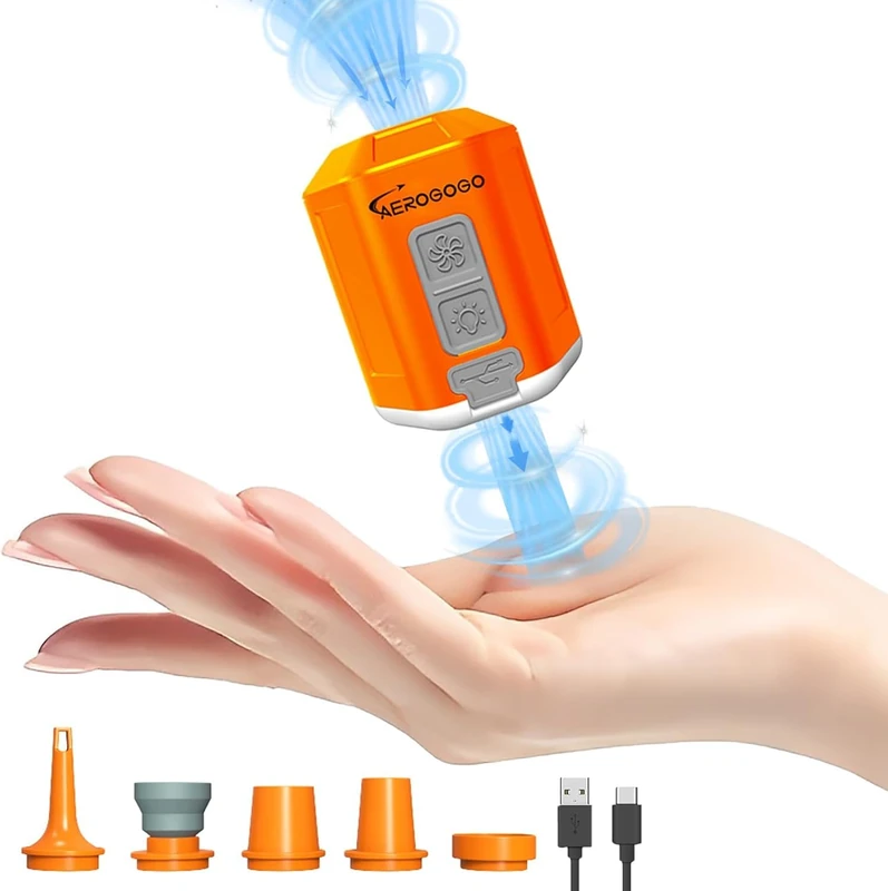 Aerogogo GP4 Giga Pump 4.0 Rechargeable Multifunction Flashlight Pump - Orange
