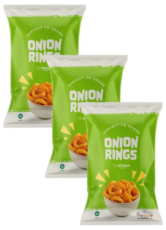 by Amazon Onion Rings Snacks, 150g (Pack of 3)