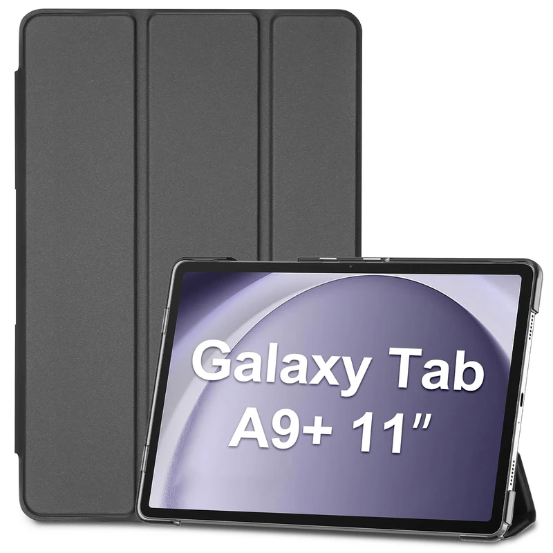 ProCase Smart Case for Galaxy Tab A9+ Plus 11 Inch 2023 SM-X210 SM-X215 SM-X216 SM-X218, Slim Stand Hard Back Shell Protective Tablet Cover Folio Case for Galaxy Tab A9+ Plus 11” -Black/Graphite