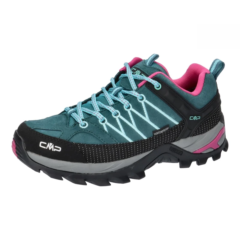 CMP Women's Rigel Low Wmn Trekking Shoes Wp Hiking Shoes, Dark Blue Light Blue Deep Lake Acqua, 5 UK