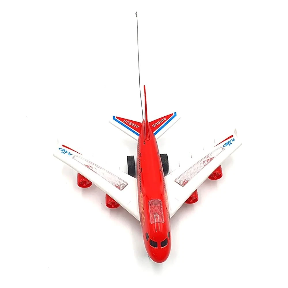 PNJB RC Airplane - Electric Flight Aeroplane Toy with Remote Control, High-Speed Action, Lights, Music and Ground Excitement for Kids, imaginative play and skill development, (Red)