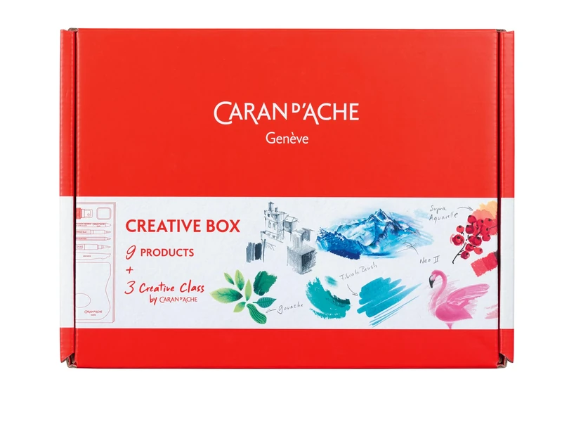 Caran d'Ache Red Cardboard Box Included Red Metal Cases with the Classic Range 3000.023