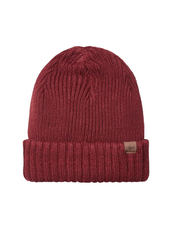 SEALSKINZ | Bacton | Unisex Waterproof Cold Weather Roll Cuff Beanie Hat | Everyday Use & Outdoor Activity | Three-Layer Insulation Technology | Microfleece Lining Red