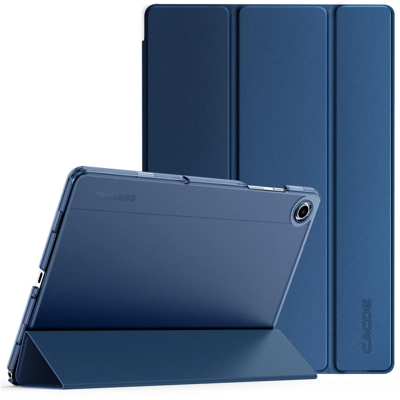 CACOE Case for Samsung Galaxy Tab A9+ Plus Tablet Screen Size 11 Inch 2023, Ultra Slim Folding Hard Back Shell Stand Cover, Dark Blue