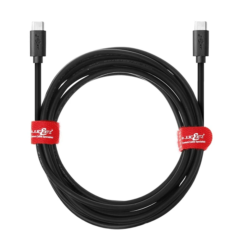 JuicEBitz Phone Charger Cable, USB C to USB C Cable 4m, USB Cable, 480mbps, Fast Charger USB C Compatible with Samsung Galaxy, Google Pixel, iPad, LG, Huawei, iPhone 15 + More, Black