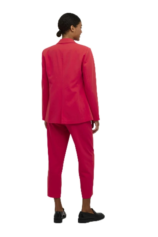 KAFFE Women's Blazer Single Breasted Notch Lapel Regular Fit Jetted Pockets, Virtual Pink, 12