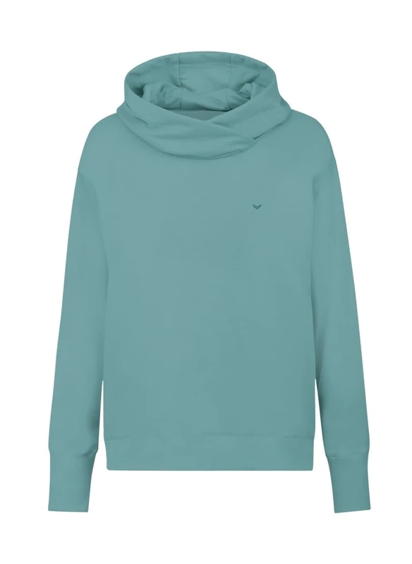 Trigema Women's 577908 Hooded Sweatshirt, Magenta, Navy, Seagrass, XS - Image 1