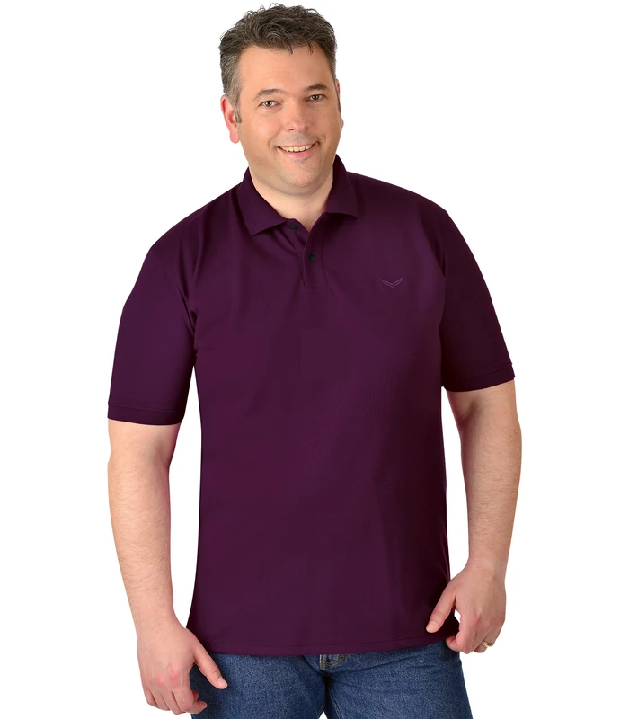 Trigema Men's 627601 Polo Shirt, Aubergine, XXL
