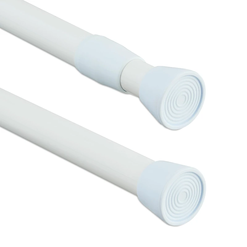 Relaxdays Telescopic Rod, 66–110 cm, for Shower Curtain, Gardrobe, Door Frame, Stainless Steel, Without Drilling, 2.5 x 110 x 2.5 cm