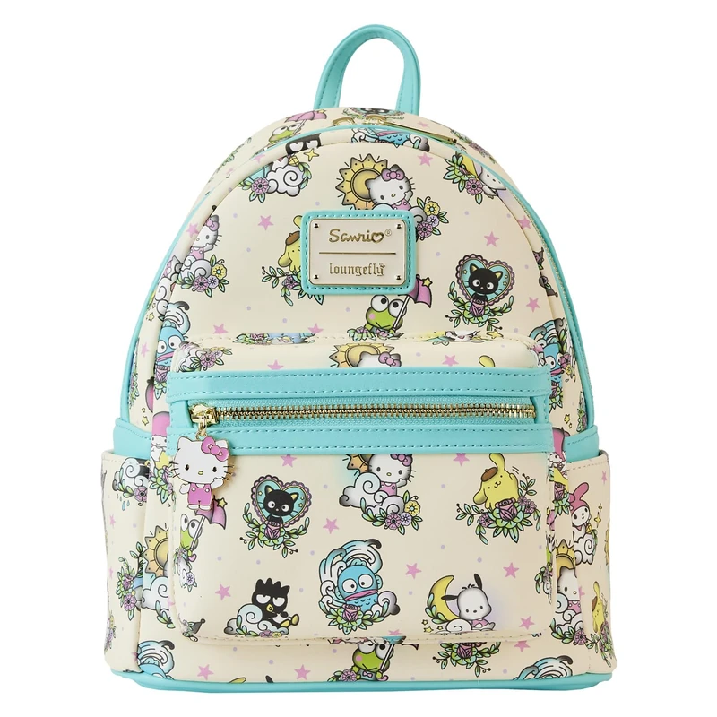 loungefly Sanrio Hello Kitty Tattoo All Over Print Womens Double Strap Shoulder Bag Purse