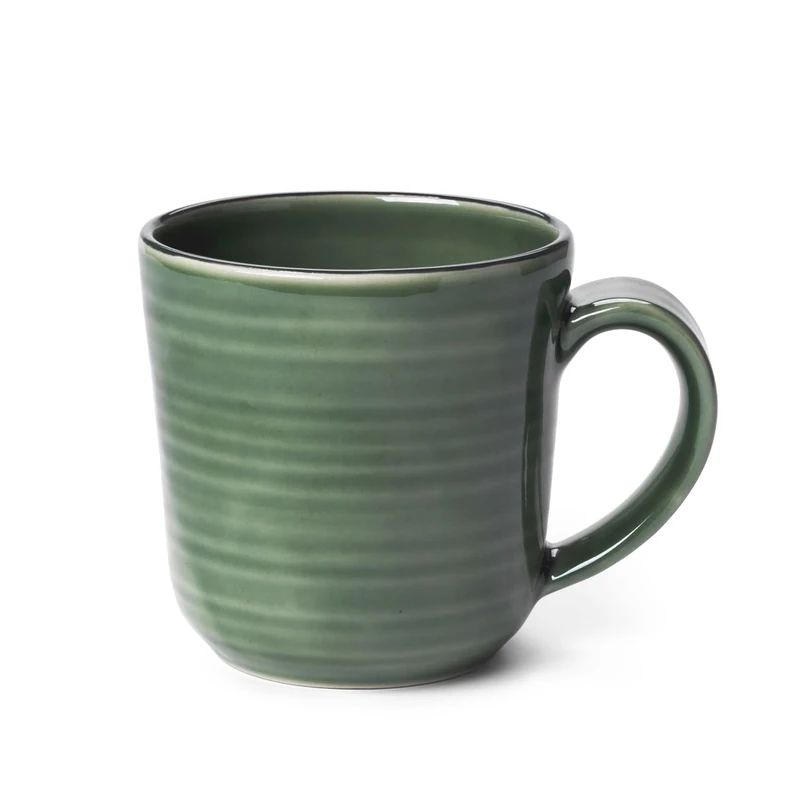 Kähler Design Colore 690622 Mug with Handle, Ceramic Handmade, Colour: Sage Green, Capacity: 33 cl