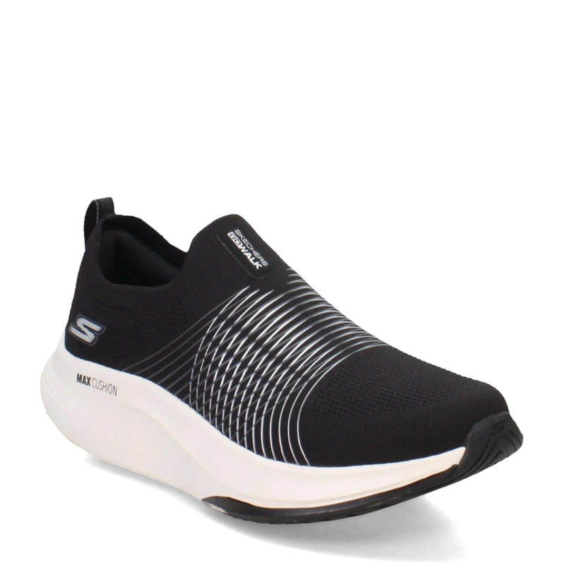 Skechers Women's Go Walk Max Walker Sally Sneaker, Black/White, 10