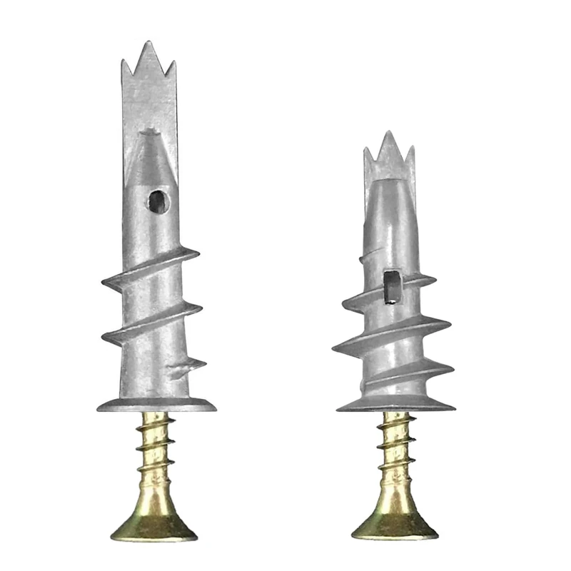 Lemiyoo 70 Pcs Plasterboard Fixings Heavy Duty,Metal Wall Plugs And Screws,Self Drill Drywall Fixings Set,Cavity Raw Plugs,Dry Wall Anchor For Plaster Boards,Composite Boards,Wooden Boards