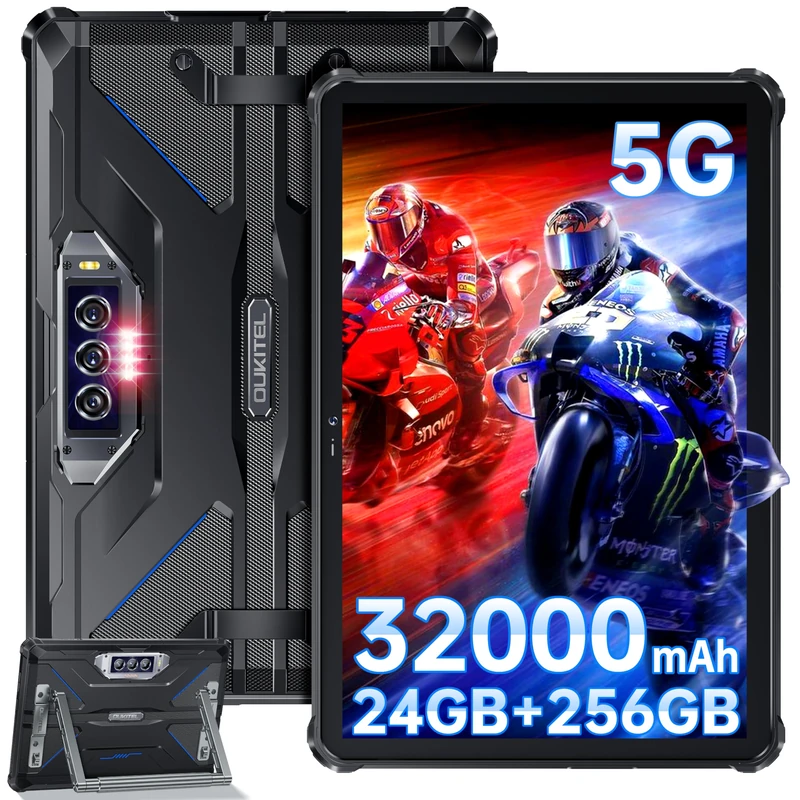 OUKITEL RT7 - Hardened Tablet (4G - 10.1 Inches - 32000mAh - 12/256GB) Black - Image 1