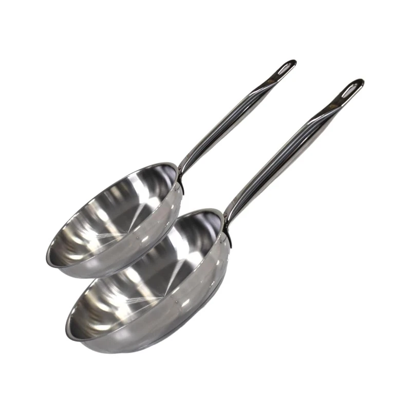 ELO 9903450 Set of 2 Frying Pans 28 cm and 32 cm Stainless Steel Cooking Pan Stainless Steel 28 cm and 32 cm