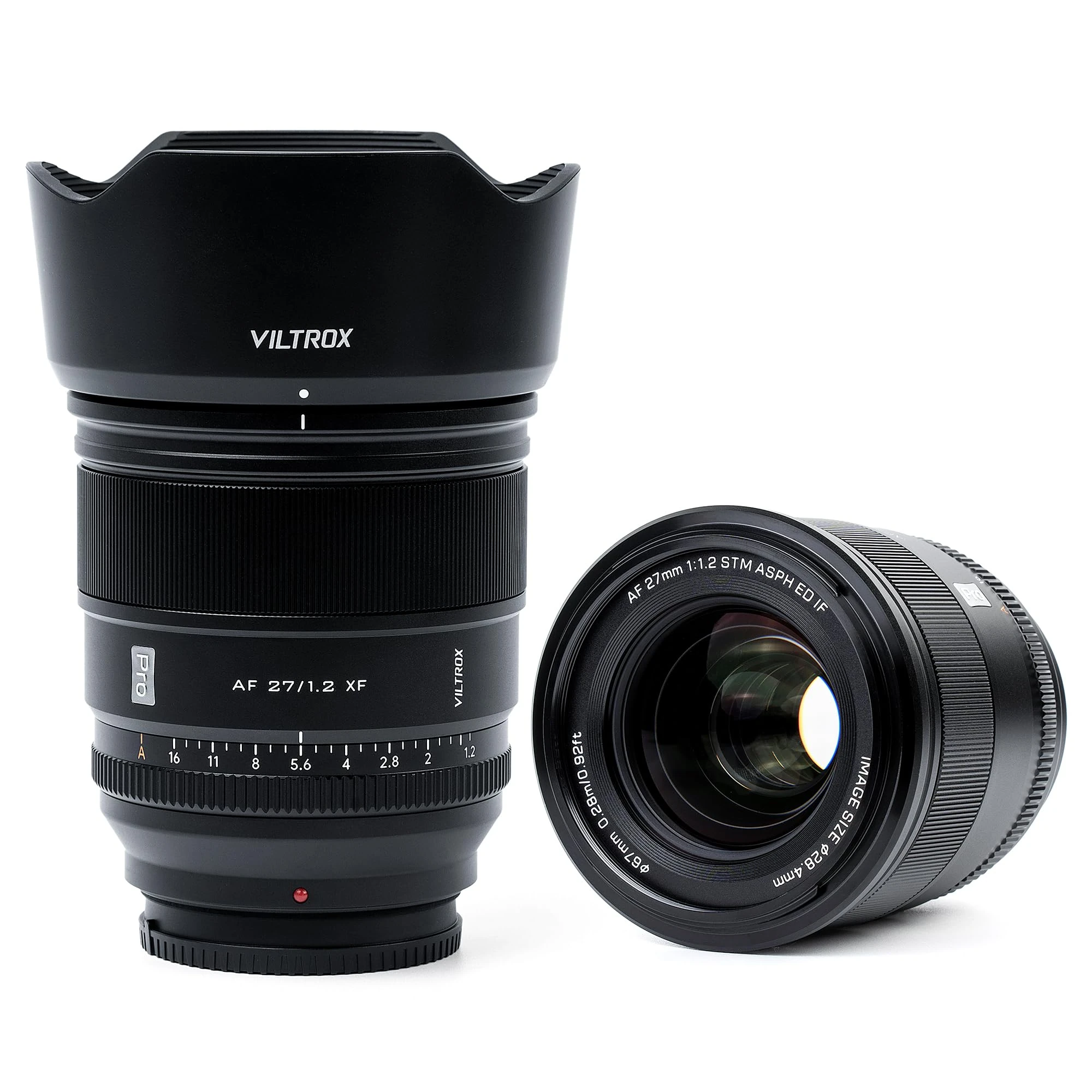 VILTROX 27mm F/1.2 Pro XF Large Aperture Prime Lens for Fuji X Mount X-T30 X-T4 X-E4 X-Pro3 X-T200 X-S10 (Auto Focus, STM, APS-C) Black