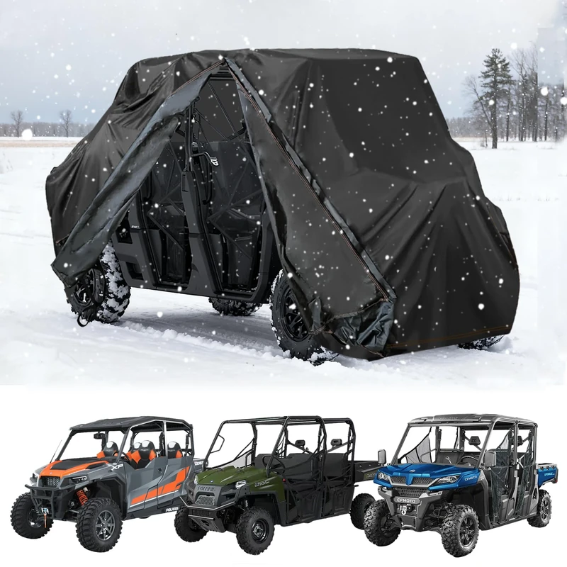 QYMOTO 4-6 Seater UTV Cover Waterproof 420D Heavy-Duty Cover Ranger Accessories for Polaris RZR General Can-Am Yamaha Kawasaki Honda Mahindra