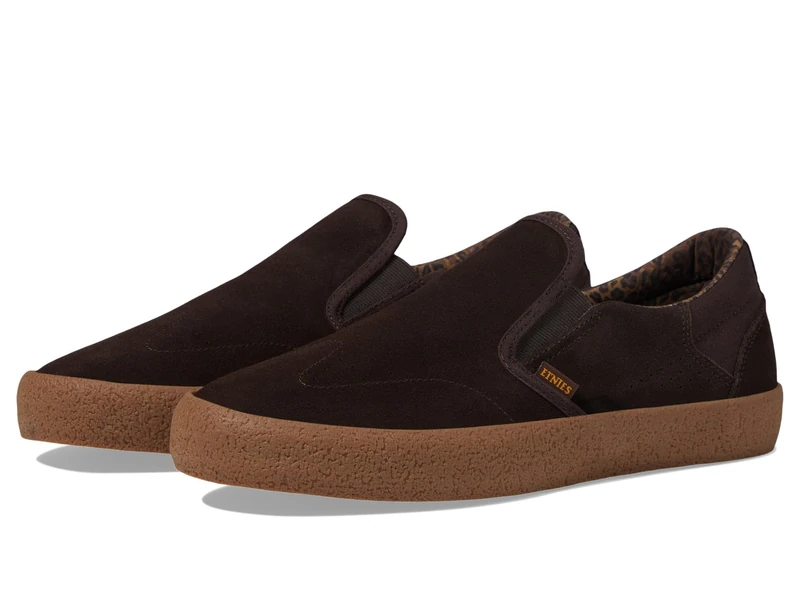 Etnies Men's Marana Slip X Dystopia Skate Shoe, Brown/Gum, 3 UK