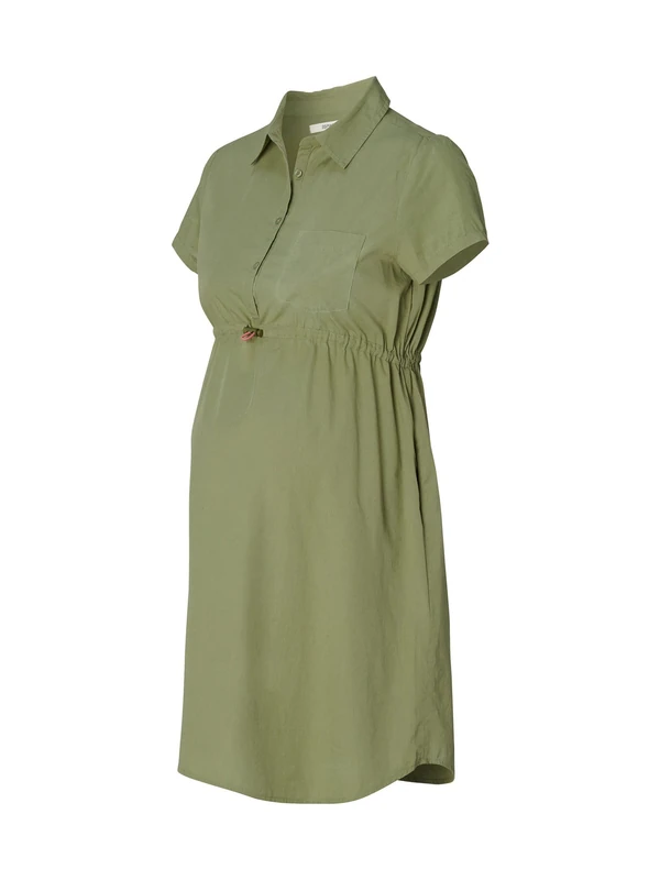 ESPRIT Women's Dress Woven Nursing Short Sleeve, Olive Green-310, XXL