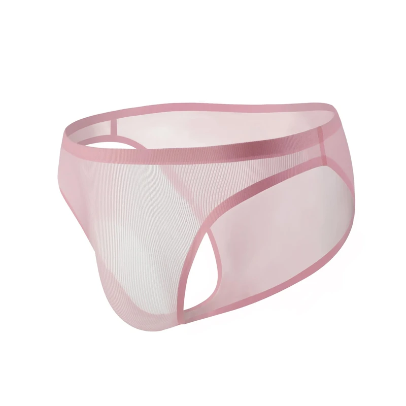 Drelaar Men's Smooth Low Rise Tagless Sexy Pouch Comfort Underwear Briefs Large Pink