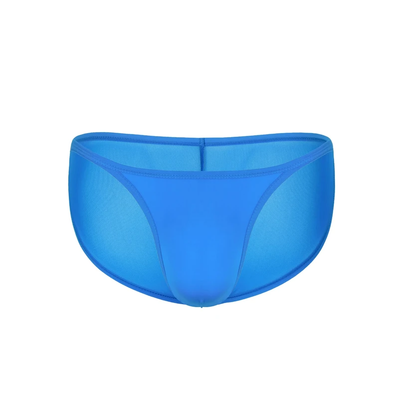 Drelaar Men's Lightweight Soft Gauze Low Rise Pouch Comfy Underwear Briefs Large Blue