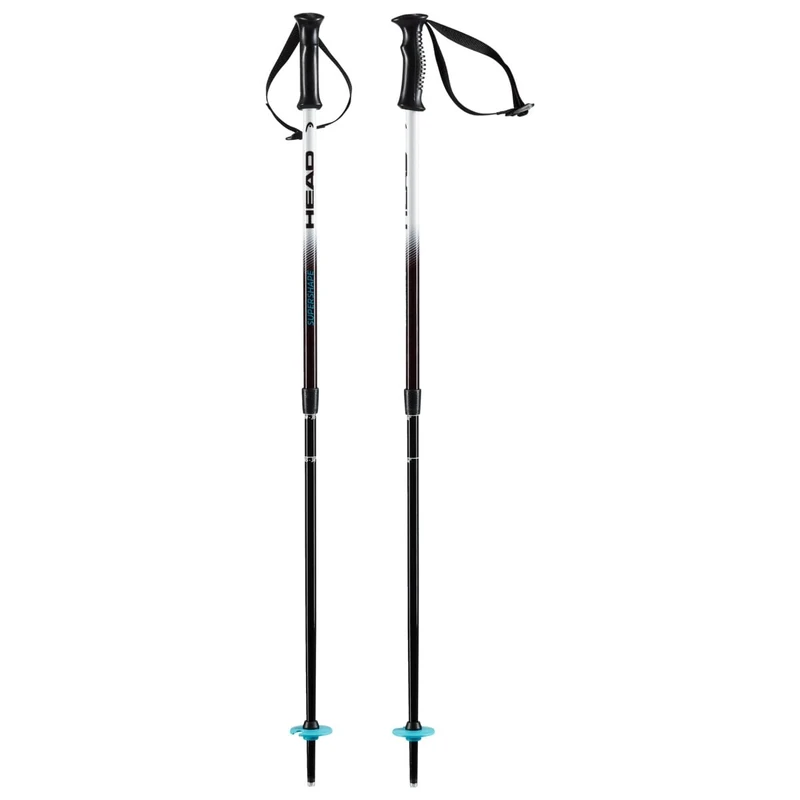 ATOMIC Unisex - Adult Head Supershape Team Ski Poles, Black/White/Blue, Adjustable