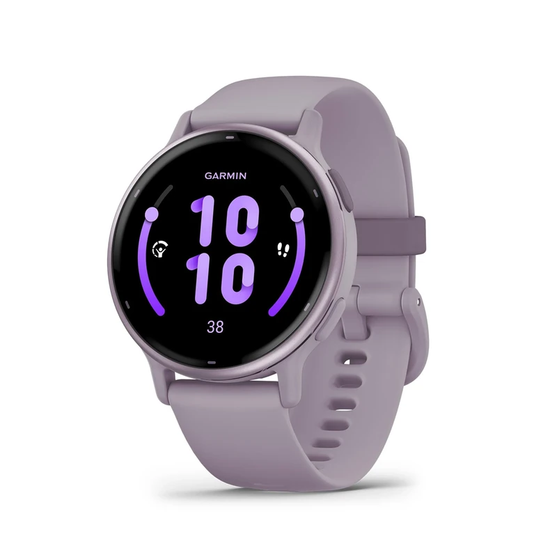 Garmin vívoactive 5 GPS 42mm Smartwatch, AMOLED Touchscreen, All-day Health Monitoring, Advanced Fitness Features, Personalised Sleep Coaching, Music, up to 11 days battery life, Metallic Orchid