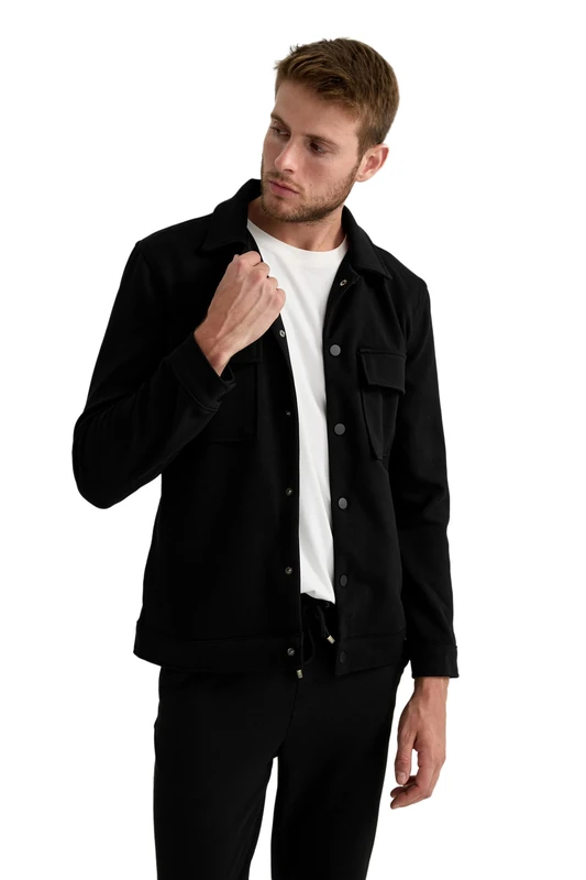 DeFacto Men's Z5178AZ Jacket, Black, M