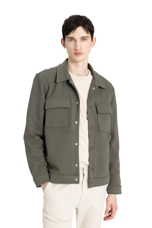 DeFacto Men's Z5178AZ Jacket, Khaki, XS