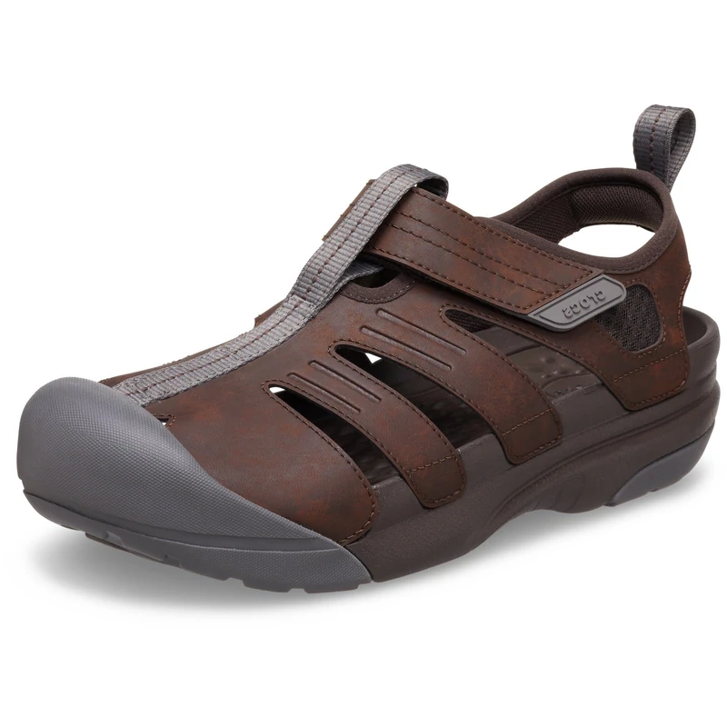 Crocs Men's Sandal, Yukon Fisherman, Espresso, 7 UK Men