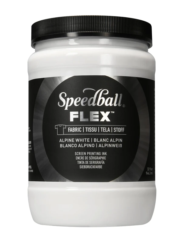 Speedball Flex Screen Printing Fabric Ink Alpine White 32oz, for Home Decor, Bags, T Shirt, Essential for Artists Craft Kit - Image 1