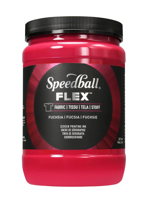 Speedball Flex Screen Printing Fabric Ink Fuchsia 32oz, for Home Decor, Bags, T Shirt, Essential for Artists Craft Kit